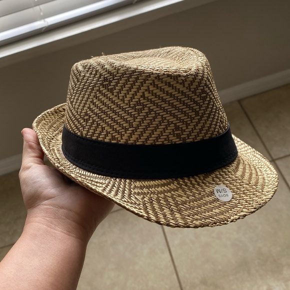 Stylish Tan Kids Fedora Hat with Black Band - Picture 1 of 2